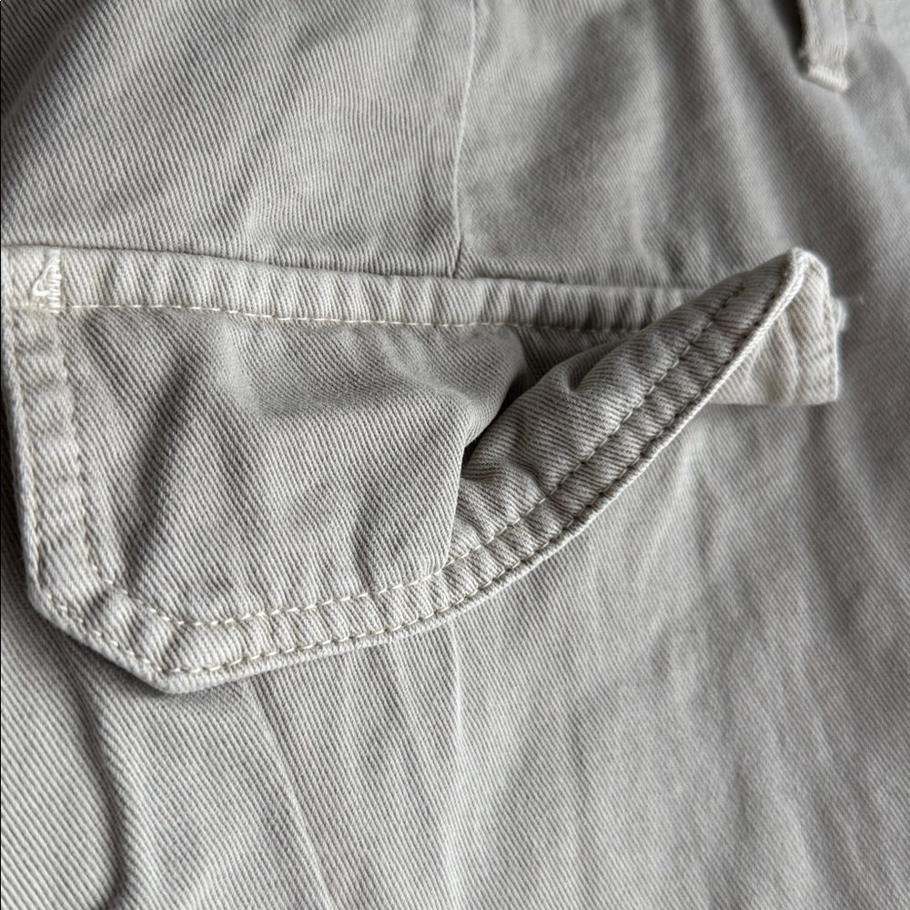 Zara Kahki Cargo Wide Pants women’s size 6 - Picture 5 of 5